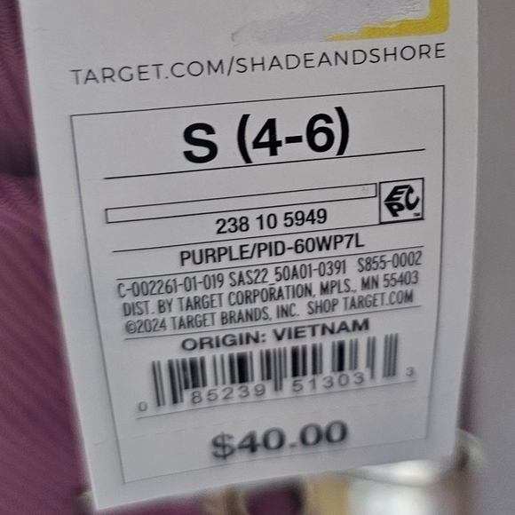 102.🆕Small Shade & Shore Ribbed Plunge Ring Detail One Piece Swimsuit (4-6) NWT - Picture 4 of 4